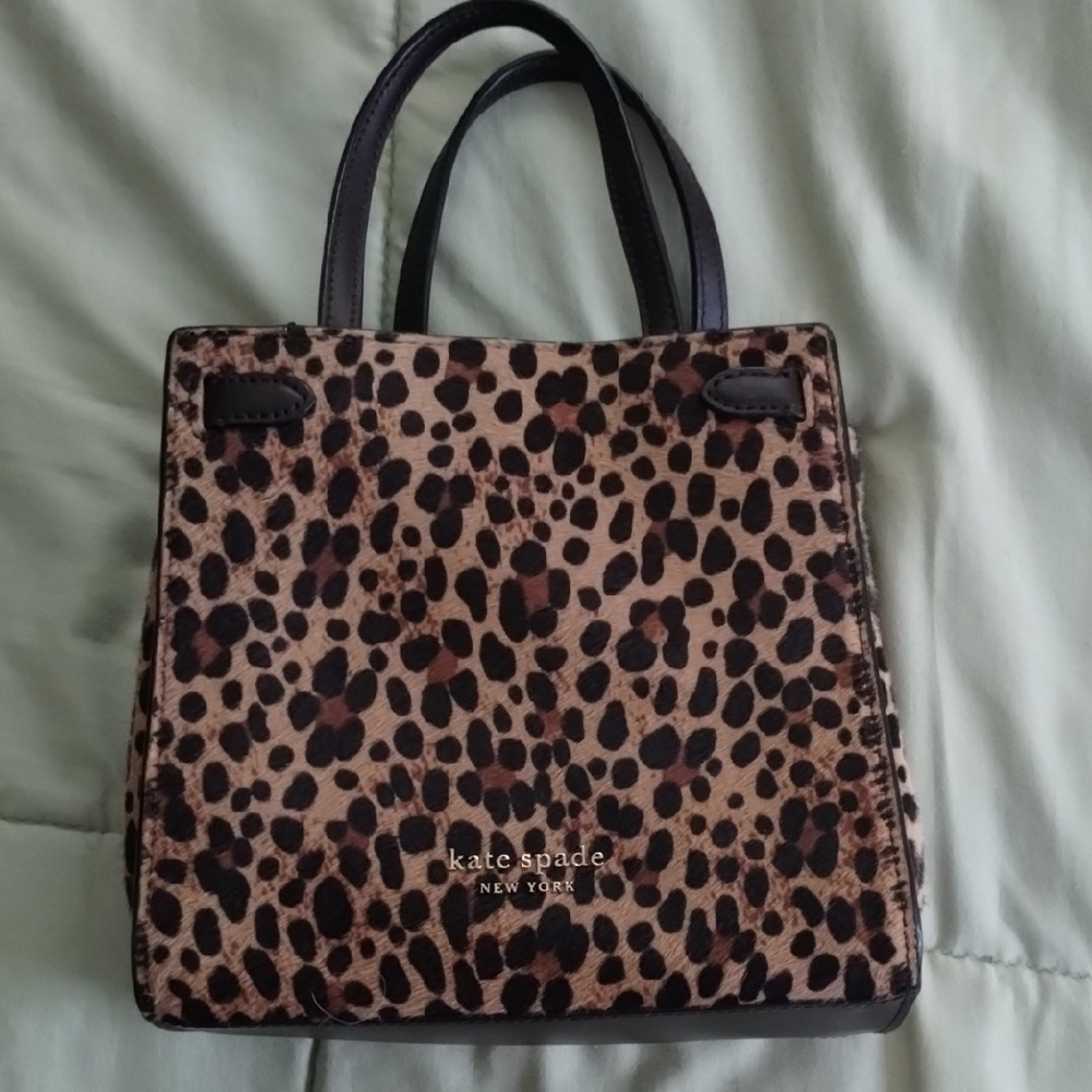 Kate Spade Black and Brown Animal Print Tote